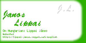 janos lippai business card